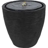 Zimmerbrunnen Homestyling KO-795202360 mit LED-Licht 35 cm Modern schwarz