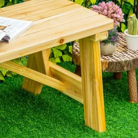 Outsunny Gartenbank 116 x 56 x 80 cm Beige