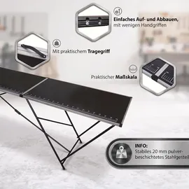 Trutzholm Tapeziertisch Alu Flohmarkttisch 300x60 cm Schwarz