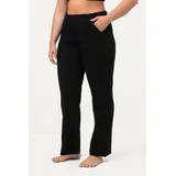 Ulla Popken Damen große Größen Übergrößen Plus Size Hose, seitliche Taschen, gerade Form, bis Gr. 66/68 schwarz 42+ 640831100-42+ - 32W / 32L