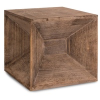 Homestyle4u Beistelltisch Hocker Holz Würfel Nachttisch braun Cube Couchtisch (kein Set) braun
