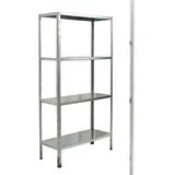 SCHULTE Regalwelt Steckregal Metall 180x80x40 cm silber 4 Fachböden