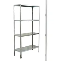 SCHULTE Regalwelt Steckregal Metall 180x80x40 cm silber 4 Fachböden