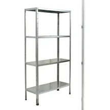 SCHULTE Regalwelt Steckregal Metall 180x80x40 cm silber 4 Fachböden