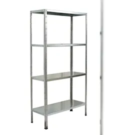 SCHULTE Regalwelt Steckregal Metall 180x80x40 cm silber 4 Fachböden