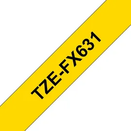 Brother TZ eFX631 12mm schwarz auf gelb