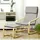 Homcom Relaxsessel Polyester 66,5 x 80 x 99 cm Hellgrau mit Hocker