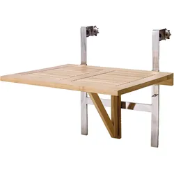 Balkonklapptisch aus Holz ca. 60x54 cm Teak massiv