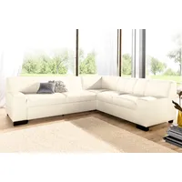 DOMO collection Ecksofa »Norma L-Form«, wahlweise mit Bettfunktion, beige