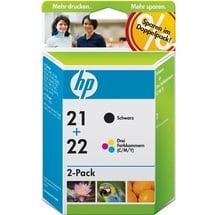 HP 21 schwarz + 22 CMY SD367AE