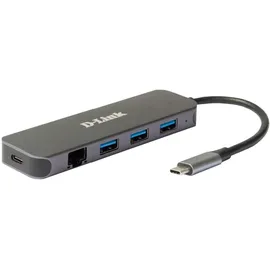 D-Link DUB-2334 5-In-1 USB-C Hub mit Gigabit-Ethernet/Stromversorgung