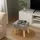 Relaxdays Hocker Cord Baumwolle/Polyester 30 x 30 x 30 cm Hellgrau/Natur