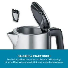 Severin 1,7 l Schwarz/Silber