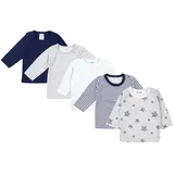 TupTam Baby Jungen Langarmshirt Gestreift 5er Set, Farbe: Mehrfarbig 6, Größe: 74 - 74