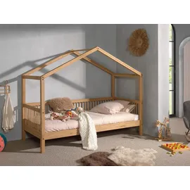 Vipack Mid.you Hausbett Natur, Holz, Eiche massiv 90x200 cm, Kinder- , Jugendzimmer, Kinderbetten, Hausbetten