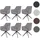 MCW Esszimmerstuhl L79 6er-Set Hellgrau