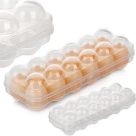 Excellent Houseware Vorratsdose Eier transparent 27 x 9 x 7 cm