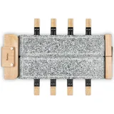 h.koenig Raclette-Grill mit Naturstein – Für 8 Personen, Holzdesign