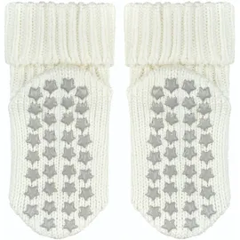 Falke Haussocken Cotton Catspads mit rutschhemmendem Noppendruck, Größe 62-68 - Weiß off-white 2040,