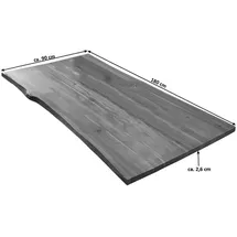 möbelliebling Tischplatte Baumkante Akazie 180 x 90 cm
