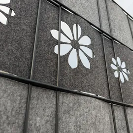 zaun|zu® Sichtschutzstreifen 255 x 15 cm Silber