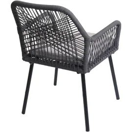 Mendler HWC-O12 Gartenstuhl 54 x 54 x 81 cm grau 2 St.