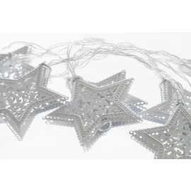 Myflair LED Lichterkette mit Sternen 200 cm Silber