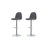 by living Barstuhl 2er-Set ¦ grau ¦ Maße (cm): B: 41 H: 110