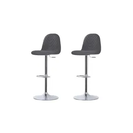 by living Barstuhl 2er-Set ¦ grau ¦ Maße (cm): B: 41 H: 110