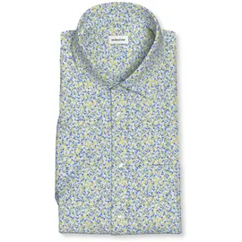 Seidensticker Businesshemd "Regular", Herren, Gr. M (40), normale Ärmellängen, gelb, 100% Baumwolle, bedruckt, regular fit, gerader Abschluss, Hemden, Regular 1/2 Button-Down-Kragen Druck