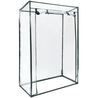 mit Schrägdach 1 x 0,5 x 1,5 m transparent/schwarz 2 St.