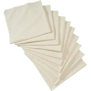 Bio Moltontücher 100% Bio-Baumwolle (kbA) GOTS zertifiziert, Natur, 80 x 80 cm, 10er Set
