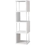 58 aufm Kessel Bücherregal 33 x 33 x 126 cm Weiß