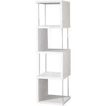 58 aufm Kessel Bücherregal 33 x 33 x 126 cm Weiß