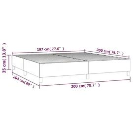 vidaXL Boxspringbettgestell 200 x 200 cm Dunkelblau