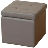 moebel-direkt-online Sitzhocker mit Stauraum 41 x 40 x 41 cm Grau