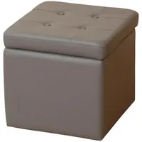 moebel-direkt-online Sitzhocker mit Stauraum 41 x 40 x 41 cm Grau