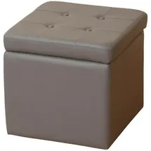 moebel-direkt-online Sitzhocker mit Stauraum 41 x 40 x 41 cm Grau