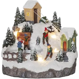Star Trading Alpville Weihnachtsdeko Winterlandschaft mit 4 warmweißen LEDs