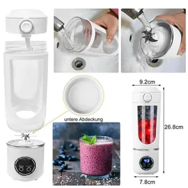 Wenosda Tragbarer Mixer Mini-Standmixer Smoothie-Maker