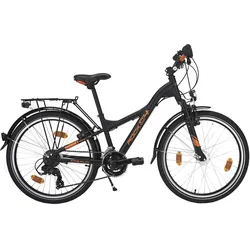 Kinderfahrrad 24 Zoll D4 Rock schwarz/orange EINHEITSFARBE One Size