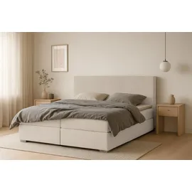 dein schlaf 24 BOXBETT LON IV 160/200 in Cord Ecru H3 - Naturbelassen