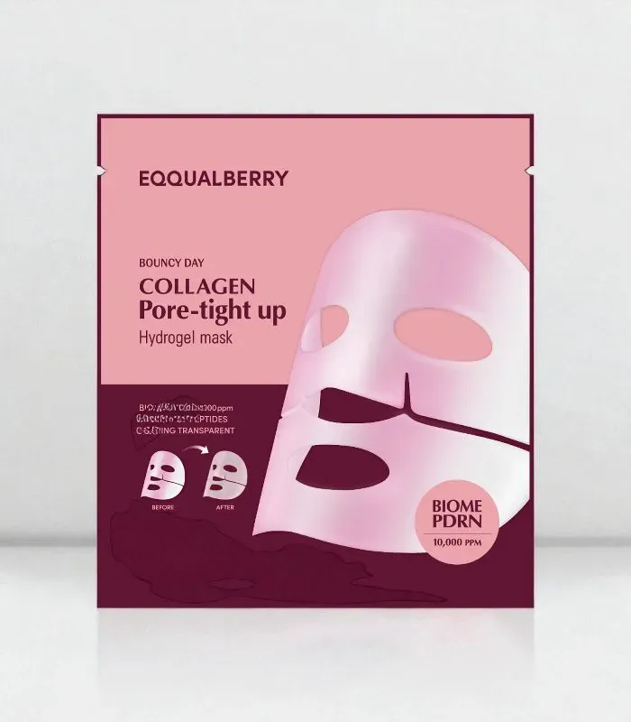 EQQUALBERRY Collagen Pore Tight Up Hydrogel Mask – straffende Hydrogel Maske für Poren 30g