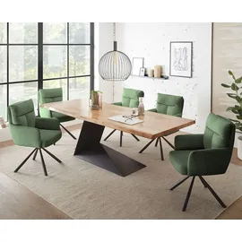 Stella Trading Alan Esstisch Baumkante Akazie Massivholz, Größe Tisch:200 x 100 cm