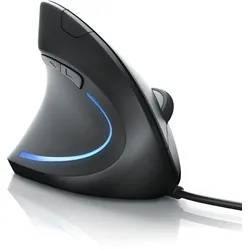 CSL ergonomische Maus, kabelgebunden, optische Vertikale Linkshänder Mouse, gegen Mausarm/Tennisarm