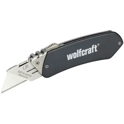 wolfcraft Alu-Freizeitmesser einziehbarer Klinge Trapezklinge Cuttermesser