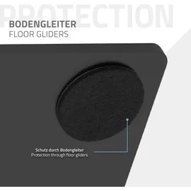 ML-Design Tischgestell Doppel 72 cm Metall Schwarz