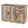 Costway Küchenschrank mit 2 Schubladen 110 x 40 x 78 cm Braun/Grau