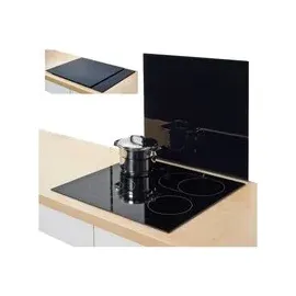 Zeller Glas Herdblende-/Abdeckplatte XL schwarz
