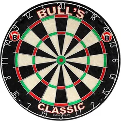 BULLS Dartboard Classic Bristle Board, Schwarz/Weiß/Rot/Grün, ONE SIZE